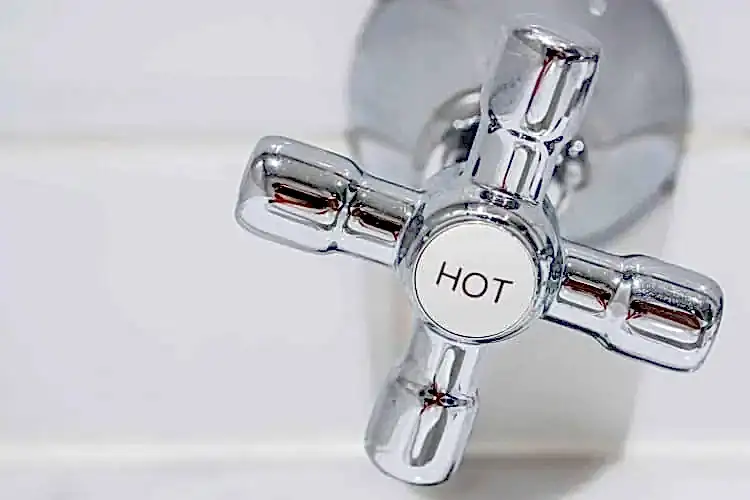 Hot Water Nozzle Stock Photo for Hot Water Heater Plumbing Services