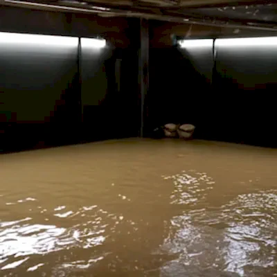 flooded room