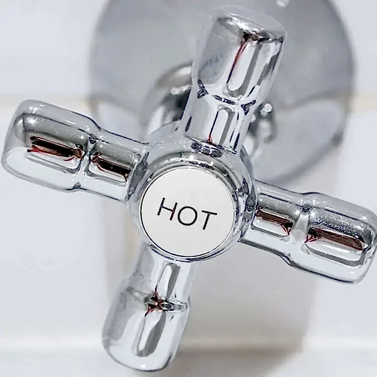 Hot Water Nozzle Stock Photo for Hot Water Heater Plumbing Services