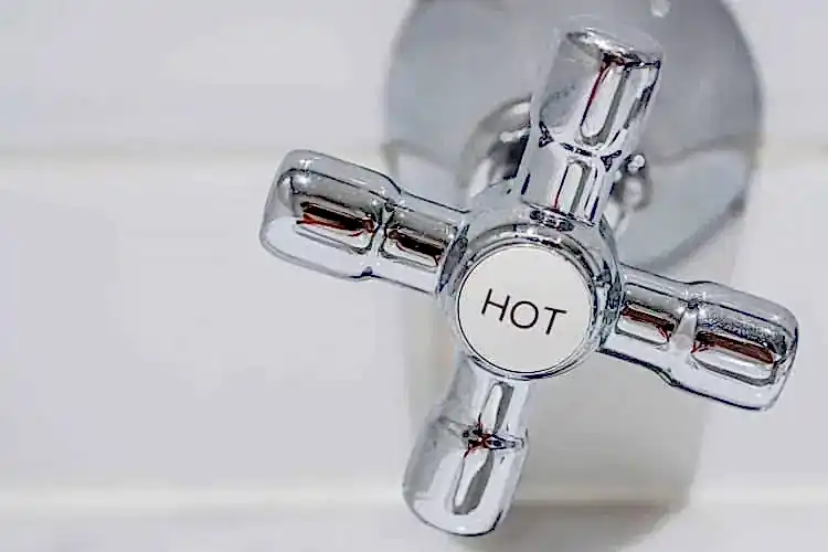Hot Water Nozzle Stock Photo for Hot Water Heater Plumbing Services