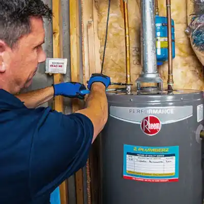 ZPZ tech fixing pipe on hot water heater