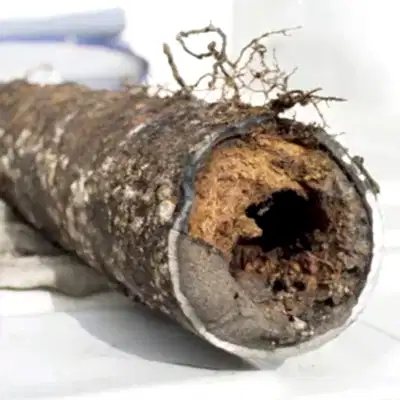 Clogged pipe