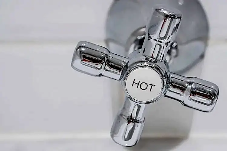 Hot Water Nozzle Stock Photo for Hot Water Heater Plumbing Services