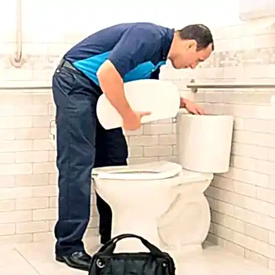 ZPZ Tech checking toilet top