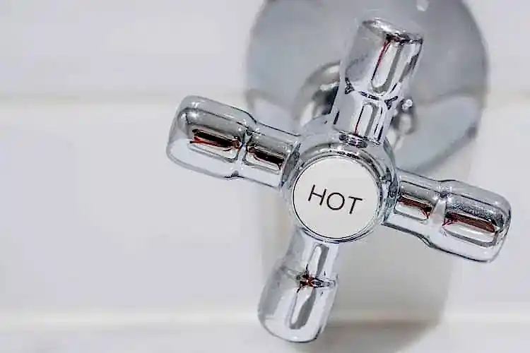 Hot Water Nozzle Stock Photo for Hot Water Heater Plumbing Services