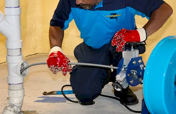 Z PLUMBERZ of Macomb servicing floor drain