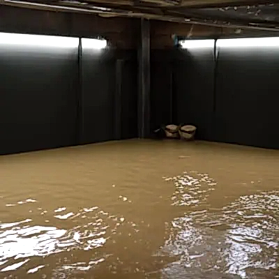 flooded room