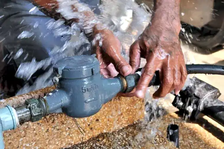 Water Leak Stock Photo for Emergency Plumbing Services
