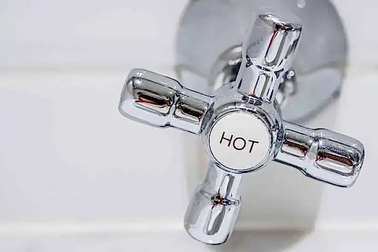Hot Water Nozzle Stock Photo for Hot Water Heater Plumbing Services