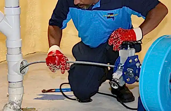 Z PLUMBERZ servicing floor drain