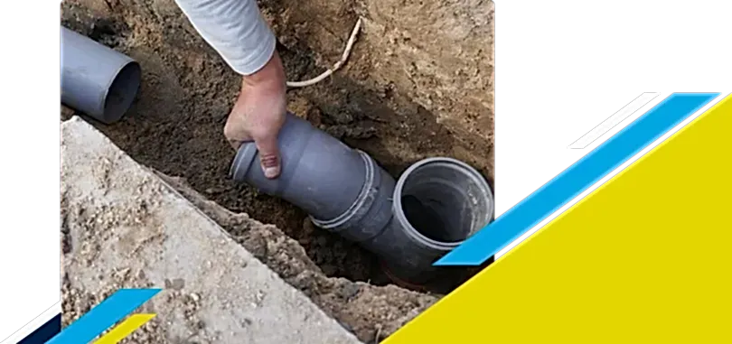 Z PLUMBERZ technician istalling a new sewer pipe