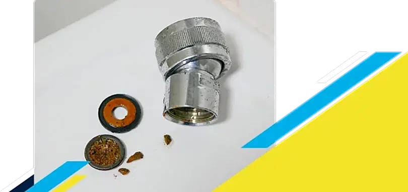 Faucet fixtures with clogged strainer