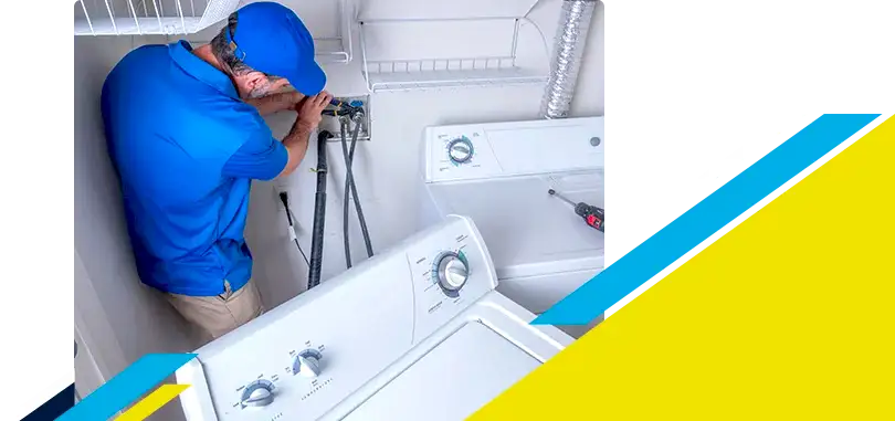 Z PLUMBERZ of Toledo technician adjusting washing machine water intake