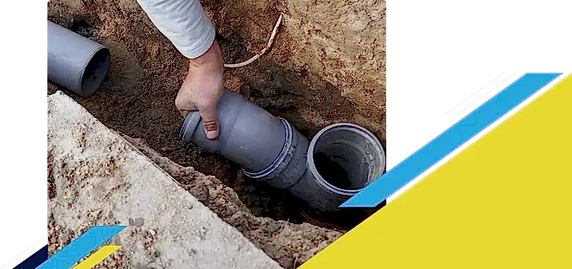 Z PLUMBERZ of Palm Beach technician istalling a new sewer pipe