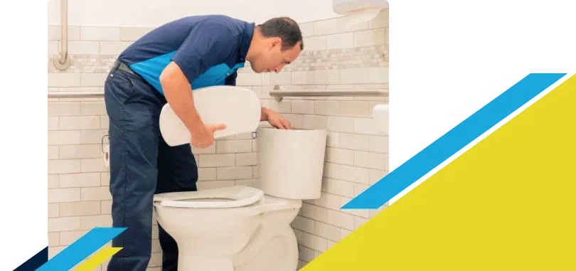 Z PLUMBERZ of Auburn Hills technician inspecting top chamber of a toilet