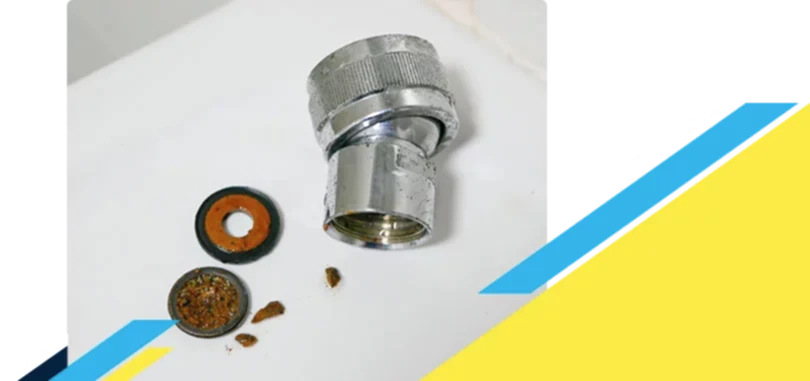 Faucet fixtures with clogged strainer