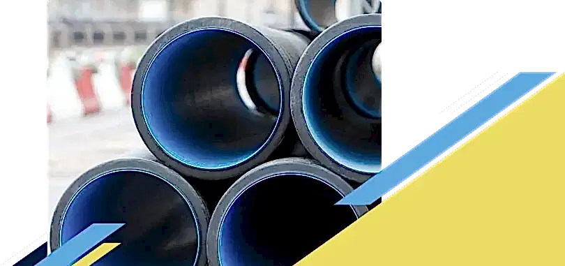 Stack of lined and coated pipes