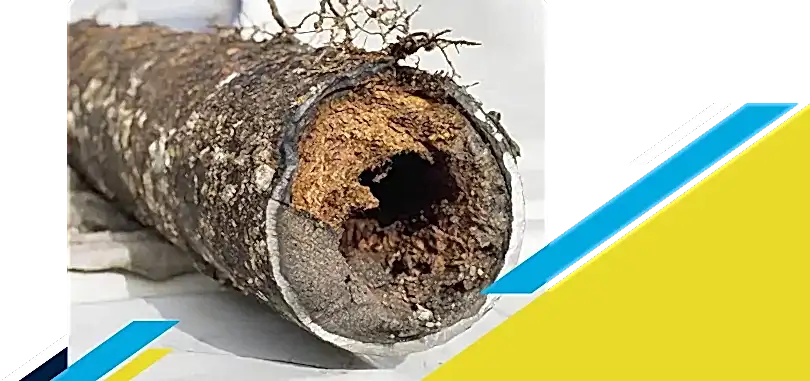 Photo of a clogged pipe