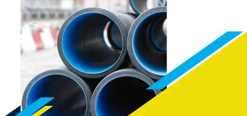 Stack of lined and coated pipes
