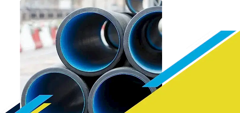 Stack of lined and coated pipes