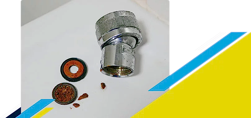 Faucet fixtures with clogged strainer