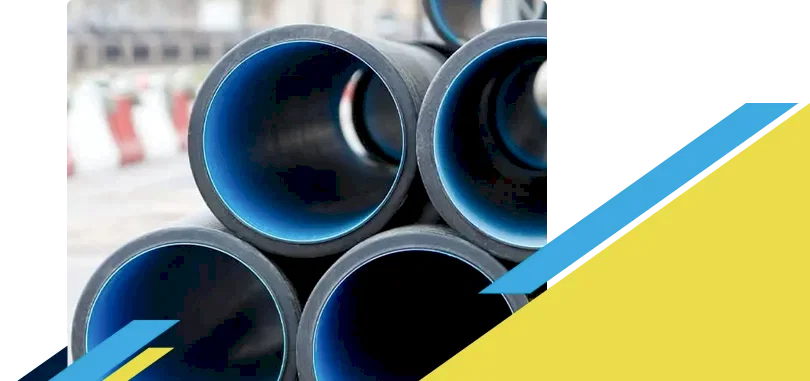 Stack of lined and coated pipes