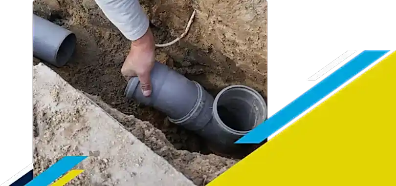 Z PLUMBERZ of Memphis technician istalling a new sewer pipe