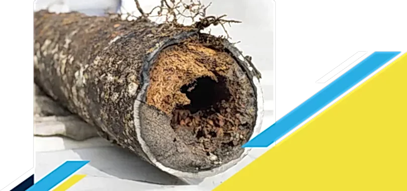 Photo of a clogged pipe