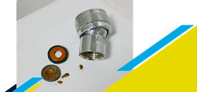 Faucet fixtures with clogged strainer