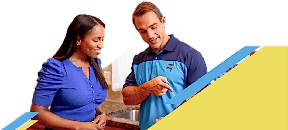 Z PLUMBERZ of Greater Boston technician talking to a customer