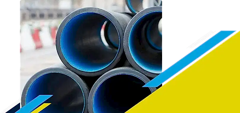 Stack of lined and coated pipes