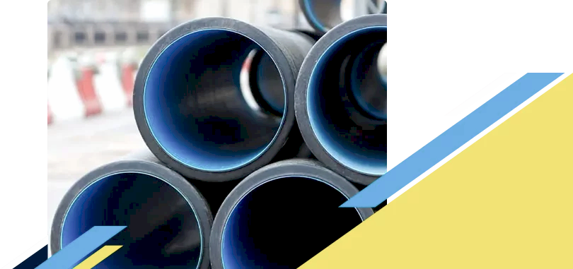 Stack of lined and coated pipes