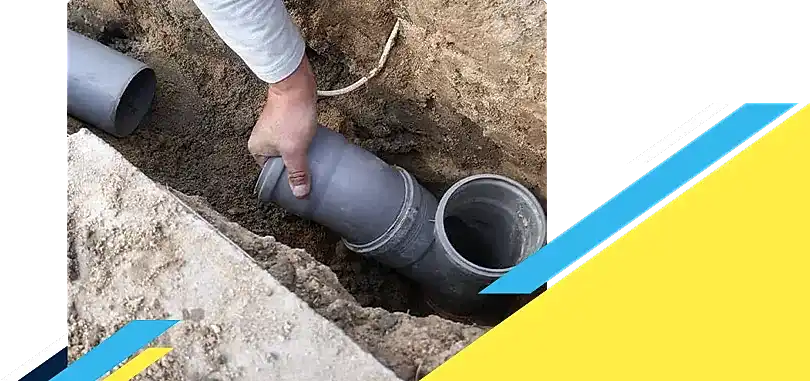 Z PLUMBERZ of East Valley technician istalling a new sewer pipe